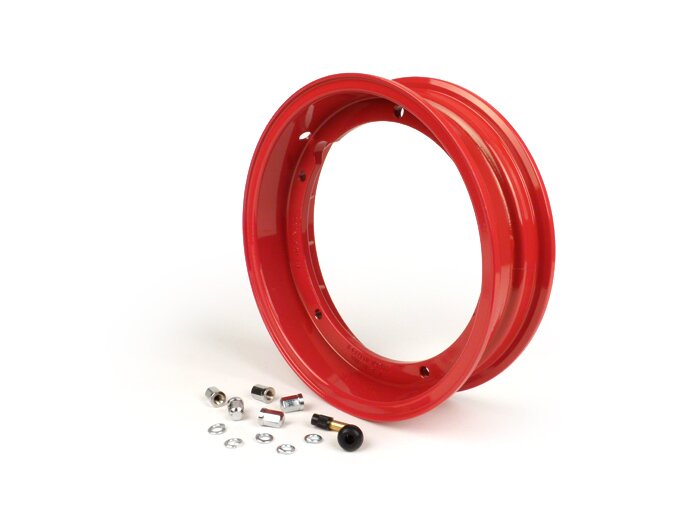 Wheel rim -FA ITALIA Sport tubeless 2.50-10 inch, aluminium-  Vespa (Cosa/SKR type) - red