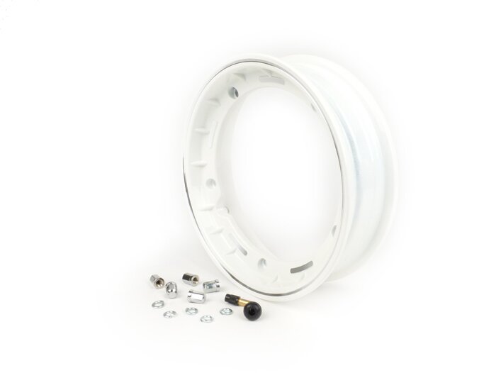 Pelek -FA ITALIA tubeless 2.50-10 inci aluminium - Vespa (Tipe Cosa / SKR) - putih