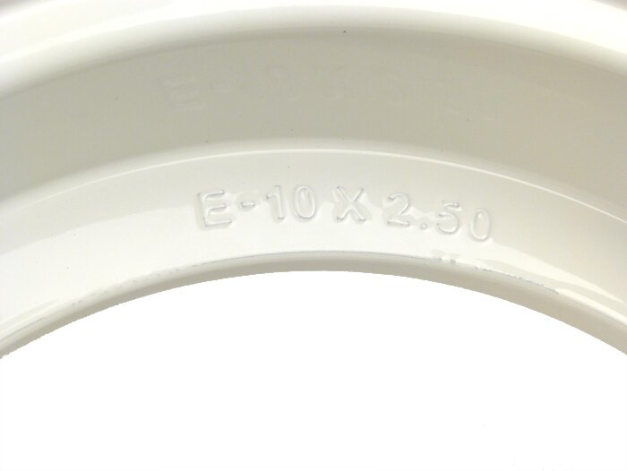 Pelek -FA ITALIA tubeless 2.50-10 inci aluminium - Vespa (Tipe Cosa / SKR) - putih