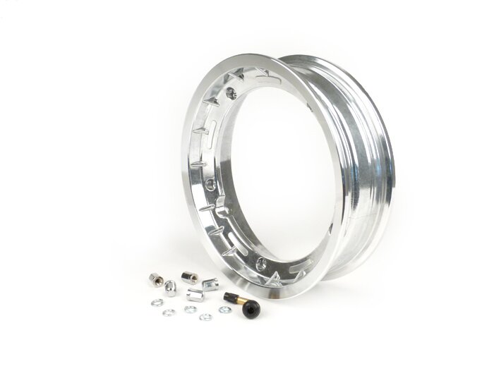 Wheel rim -FA ITALIA Sport tubeless 2.50-10 inch, aluminium-  Vespa (Cosa/SKR type) - aluminium, polished