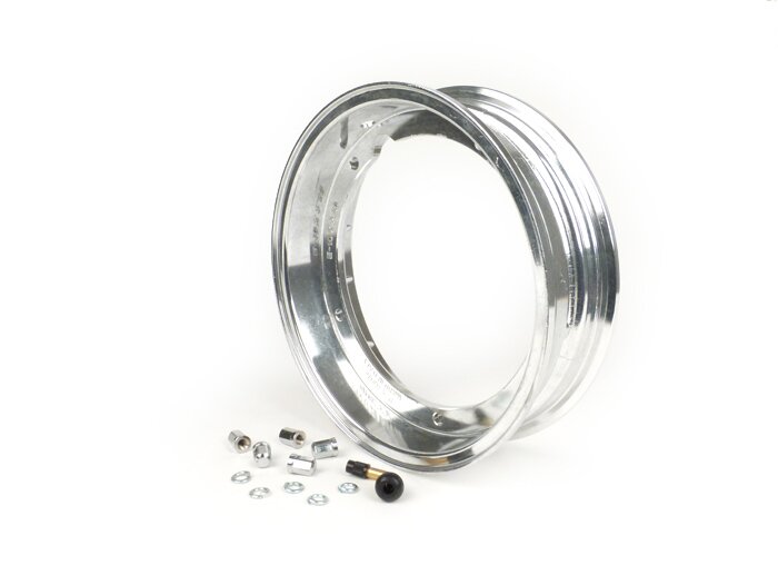 Wheel rim -FA ITALIA Sport tubeless 2.50-10 inch, aluminium-  Vespa (Cosa/SKR type) - aluminium, polished