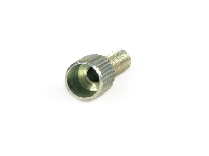 Throttle cable guide -DELLORTO- M5 x 0.75 - 0° - with counter nut