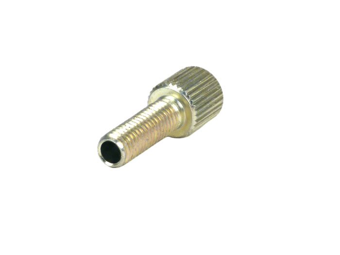 Throttle cable guide -DELLORTO- M5 x 0.75 - 0° - with counter nut
