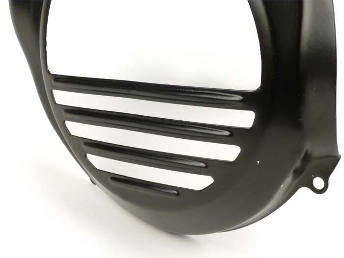 Cache turbine -QUALITÉ OEM- Vespa PX80, PX125, PX150 - noir - modèles avec démarreur électrique