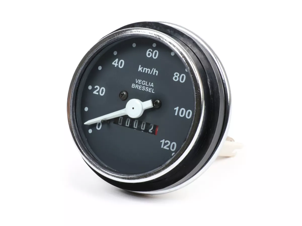 Snelheidsmeter -OEM KWALITEIT- Vespa PK S - 120 km/u - voor originele snelheidsmeterkabel (stekkerverbinding)