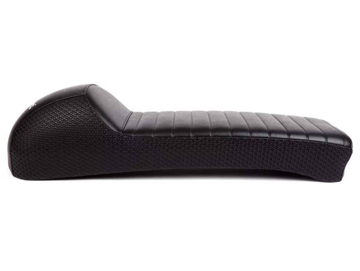 Seat -SELLERIA TREZZI- Lambretta series 1 -3 black - waffle sides