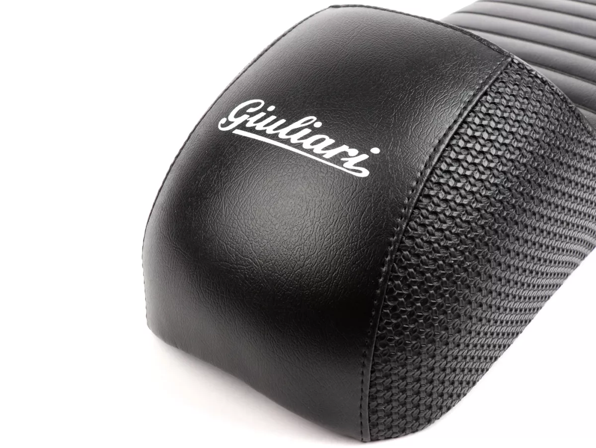 Seat -SELLERIA TREZZI- Lambretta series 1 -3 black - waffle sides