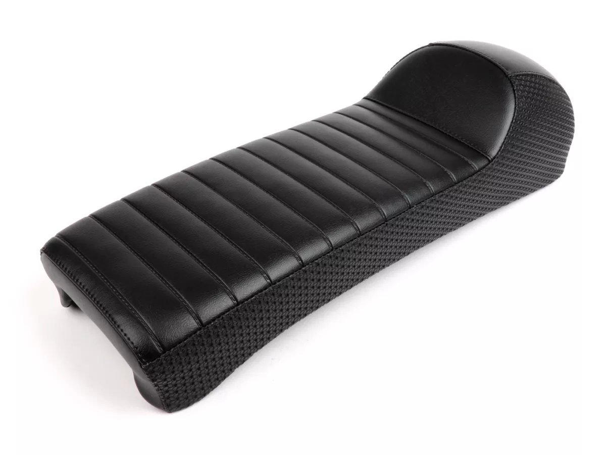 Seat -SELLERIA TREZZI- Lambretta series 1 -3 black - waffle sides