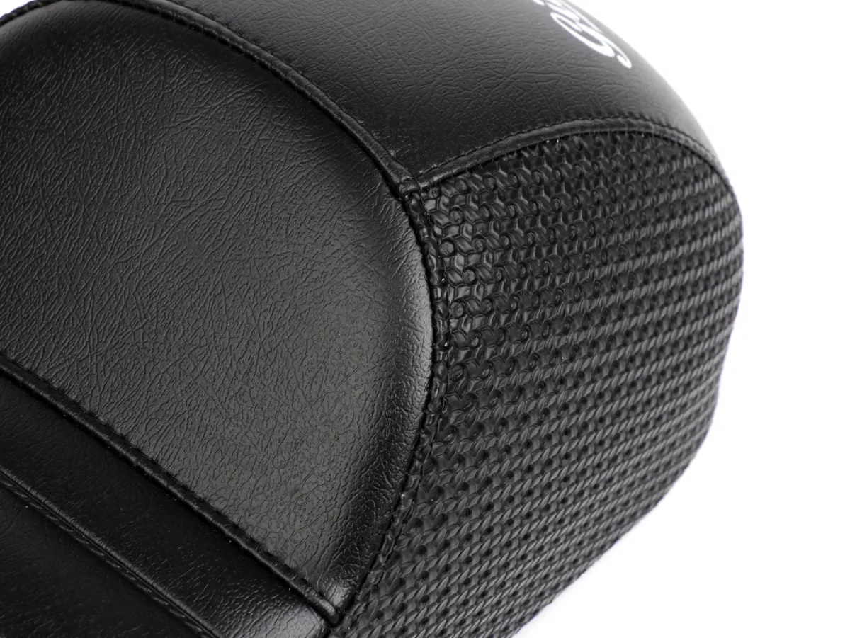 Seat -SELLERIA TREZZI- Lambretta series 1 -3 black - waffle sides