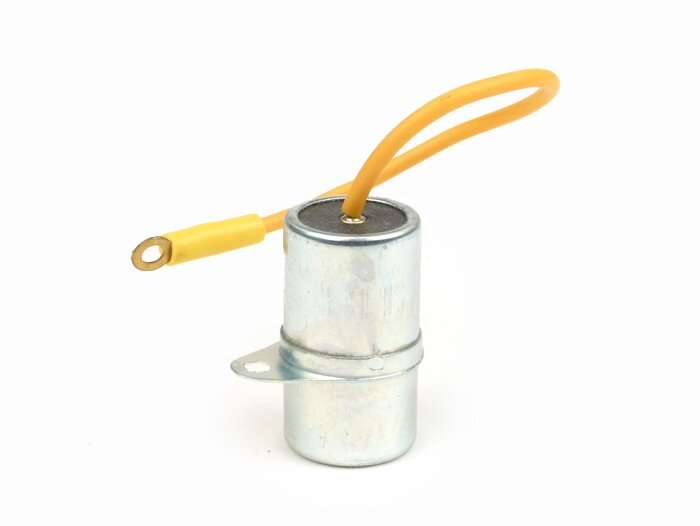 Condensador -PIAGGIO, Ø=20mm, h=34,7mm, µF 0,34, 1-hilo- Vespa Wideframe VM, VN, VL, GS 150 / GS3 (VS1T a VS5T)