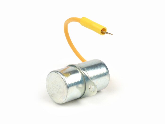 Condensador -PIAGGIO, Ø=20mm, h=34,7mm, µF 0,34, 1-hilo- Vespa Wideframe VM, VN, VL, GS 150 / GS3 (VS1T a VS5T)