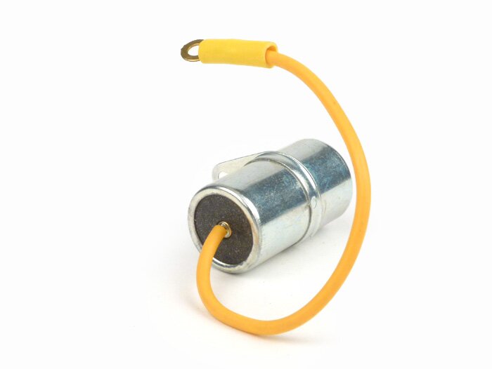 Condensador -PIAGGIO, Ø=20mm, h=34,7mm, µF 0,34, 1-hilo- Vespa Wideframe VM, VN, VL, GS 150 / GS3 (VS1T a VS5T)
