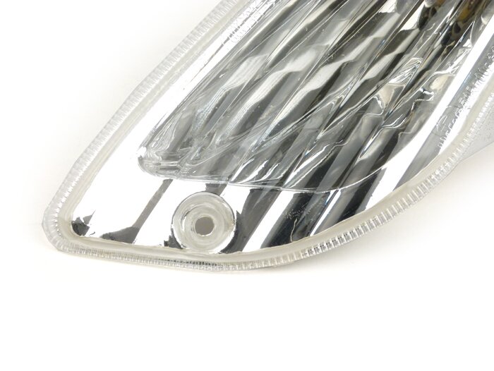 Indicator -PIAGGIO Triom- Vespa LX, LXV, S - colourless - smooth lens - front lhs