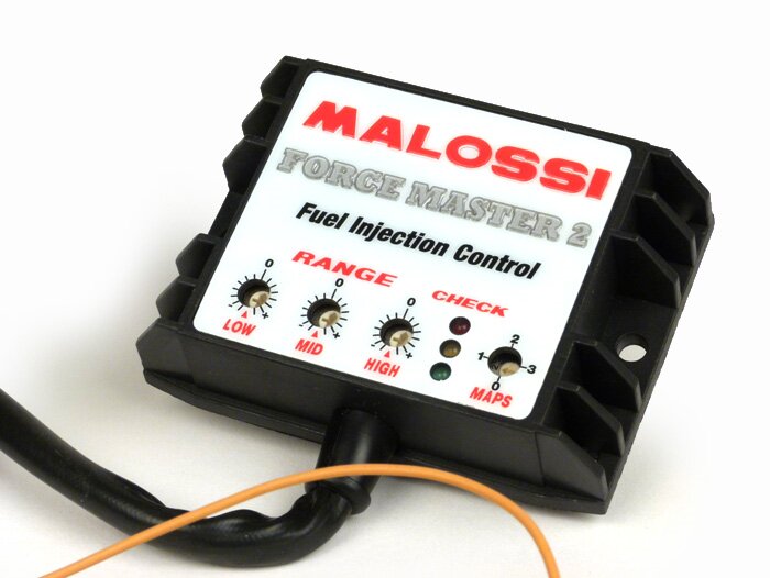 Unit kontrol sistem injeksi -MALOSSI Forcemaster 2- Vespa GTS 300ie, Vespa GTV 300ie, Vespa GTS 300ie Super Sport, Aprilia Scarabeo 300ie, Aprilia Sportcity 300ie, SR Max 300ie, Derbi Rambla 300ie, Gilera Nexus 300ie, Piaggio Beverly 300ie, Piaggio Carnab