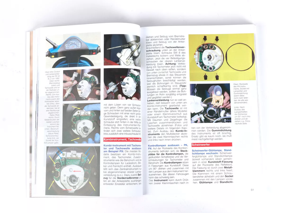Book Repair Manual -STX Classic Vespa Scooters- Vespa PX, PK and Cosa from 1970 - 15th Edition - german language