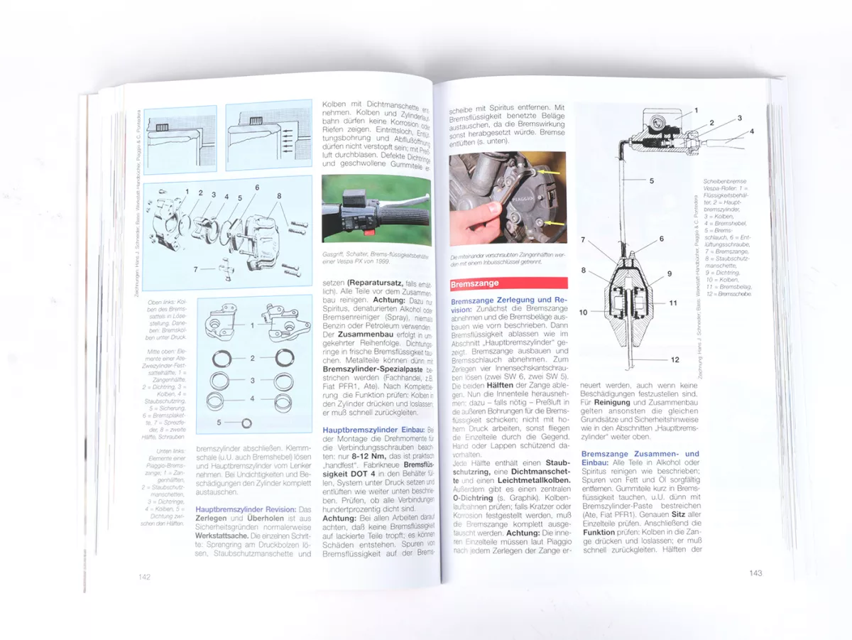 Book Repair Manual -STX Classic Vespa Scooters- Vespa PX, PK and Cosa from 1970 - 15th Edition - german language