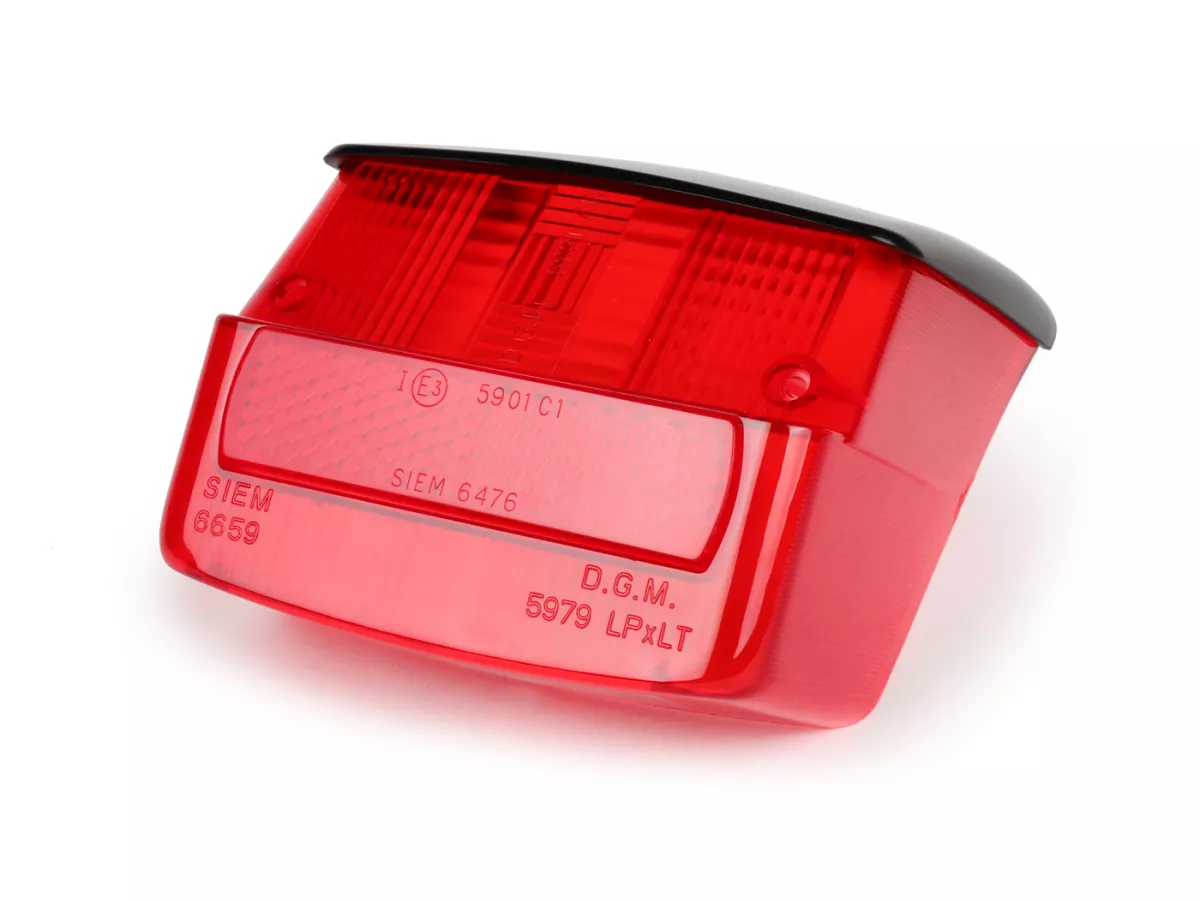 Tail light lens -SIEM- Vespa Rally180 (VSD1T), Rally200 (VSE1T), GTR125 (VNL2T), TS125 (VNL3T), V50 Spezial (German models), 50 SR, PV125 (German models)