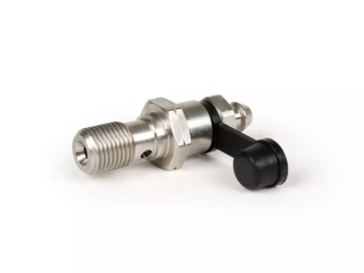 Tornillo banjo con boquilla de purga -SPIEGLER M10 x 1 acero inoxidable- para pinza de freno Stage6, bgm Pro