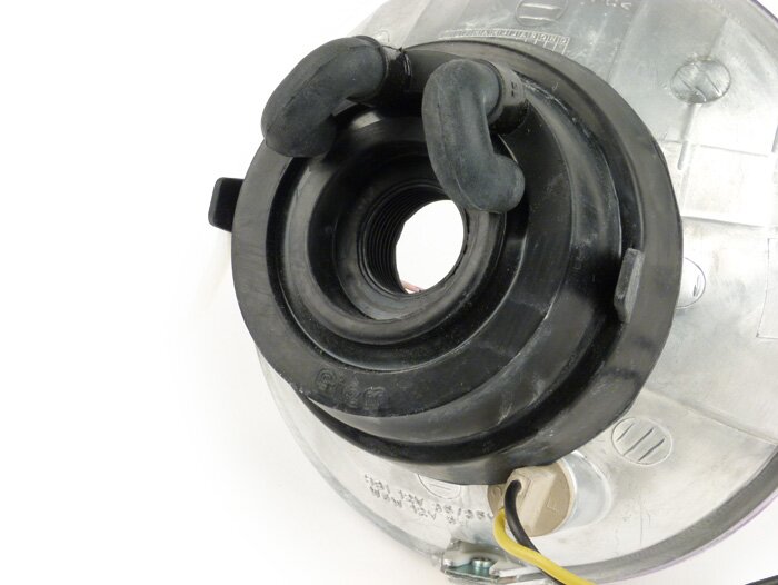 Headlight -FIEM Ø=146mm- LML Star (can be used on Vespa PX EFL) - H4, clear glass, right hand traffic