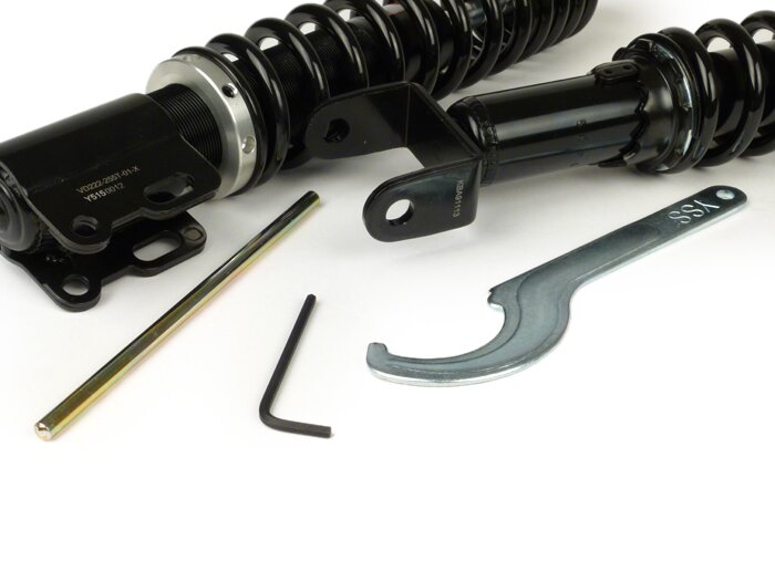 Set ammortizzatori -YSS Pro-X, con TÜV/ABE- Vespa PX80, PX125, PX150, PX200, T5 125cc