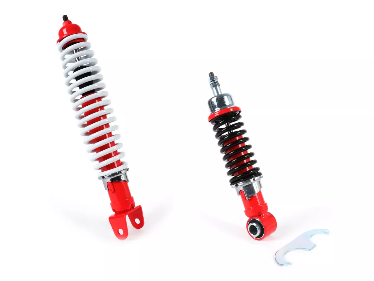Shock absorber set -VESPA adjustable- Vespa V50, PV125, ET3 - red