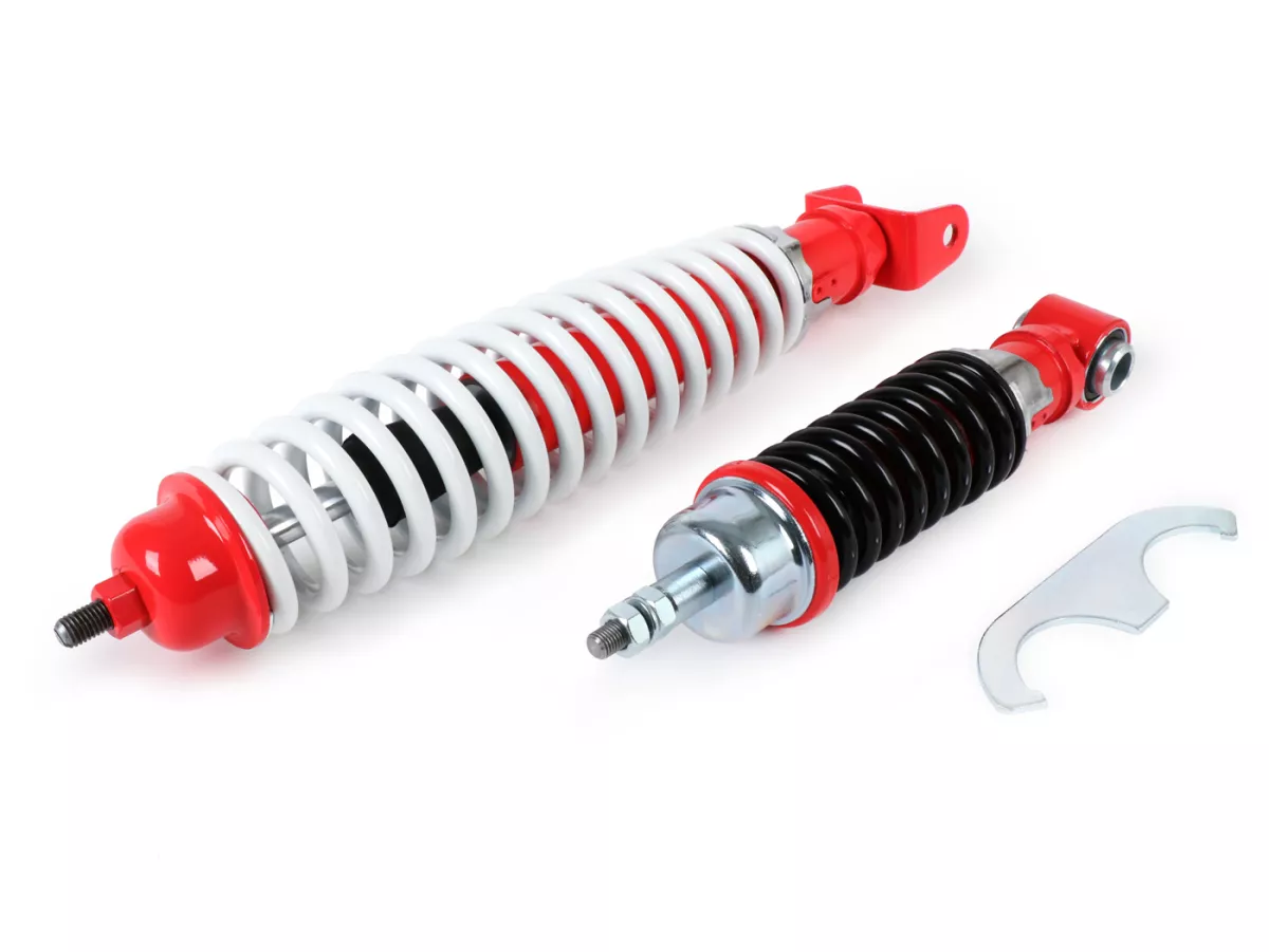 Shock absorber set -VESPA adjustable- Vespa V50, PV125, ET3 - red