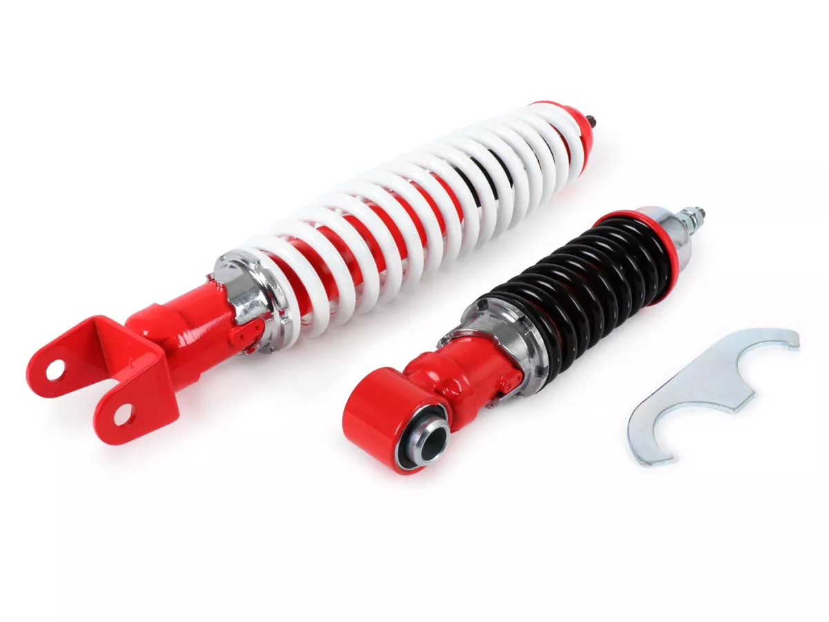 Shock absorber set -VESPA adjustable- Vespa V50, PV125, ET3 - red