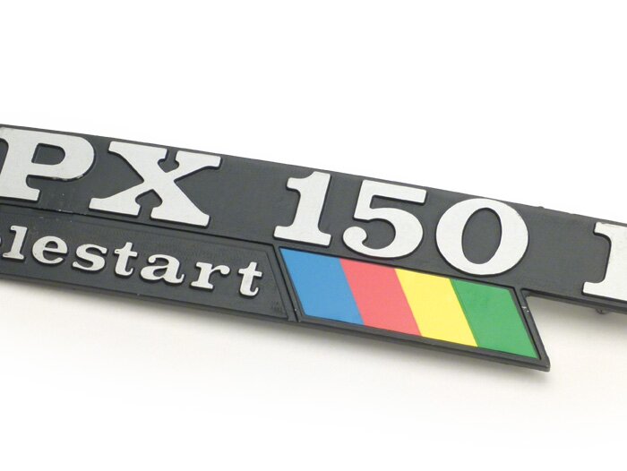 Inscription side cover for Vespa PX150 E Elestart Arcobaleno (1984