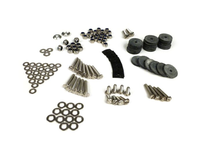 Set sekrup untuk set pelat penendang -MB DEVELOPMENTS baja tahan karat- Lambretta LI (seri 1-2), TV (seri 2)