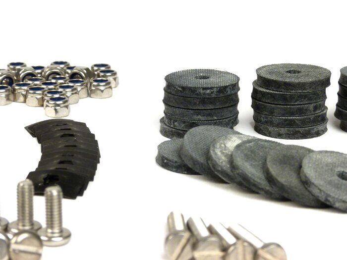 Set sekrup untuk set pelat penendang -MB DEVELOPMENTS baja tahan karat- Lambretta LI (seri 1-2), TV (seri 2)