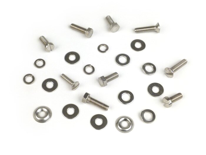 Kit vis pour descente de klaxon -MB DEVELOPMENTS inox- Lambretta LI (série 1, série 2), TV (série 1, série 2)