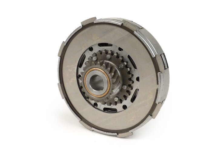 Clutch -VESPA type 7 springs (Ø=115mm)- for genuine primary gear (helical teeth) 67/68 tooth- 4 friction plates - 20 tooth