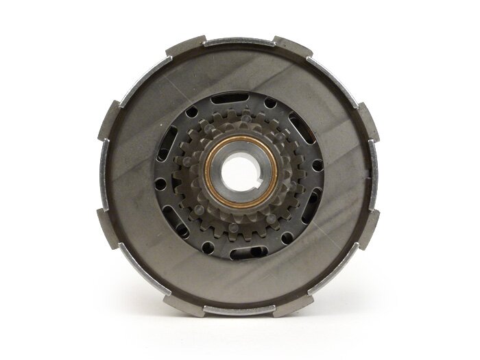 Clutch -VESPA type 7 springs (Ø=115mm)- for genuine primary gear (helical teeth) 67/68 tooth- 4 friction plates - 20 tooth