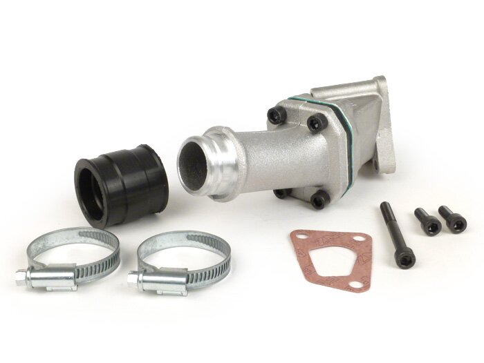 Intake manifold - for reed valve -POLINI 3-stud reed valve- Vespa PK XL - CS=30mm (Polini-CP 24)