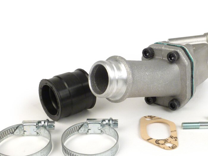 Intake manifold - for reed valve -POLINI 2-stud reed valve- Vespa PK S - CS=30mm (Polini-CP 24)
