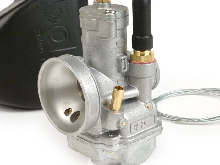 Carburateur -POLINI- CP 24mm AW=Ø28,5mm - incl. Polini Airbox - Vespa Smallframe PV125, ET3