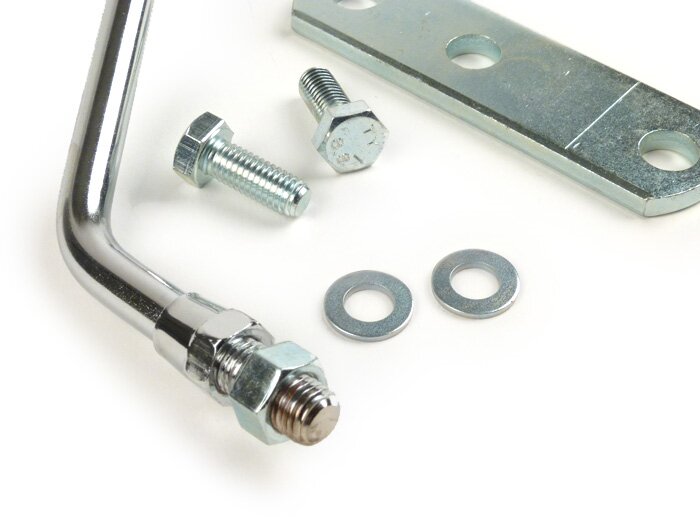 Mirror -VICMA chrome, round, with E-mark- all classic Vespa models - support for handlebar incl. - left hand side