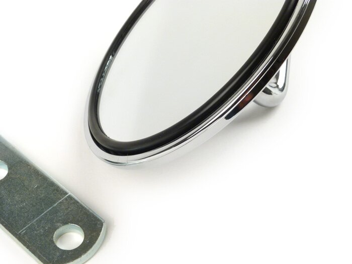Mirror -VICMA chrome, round, with E-mark- all classic Vespa models - support for handlebar incl. - right hand side