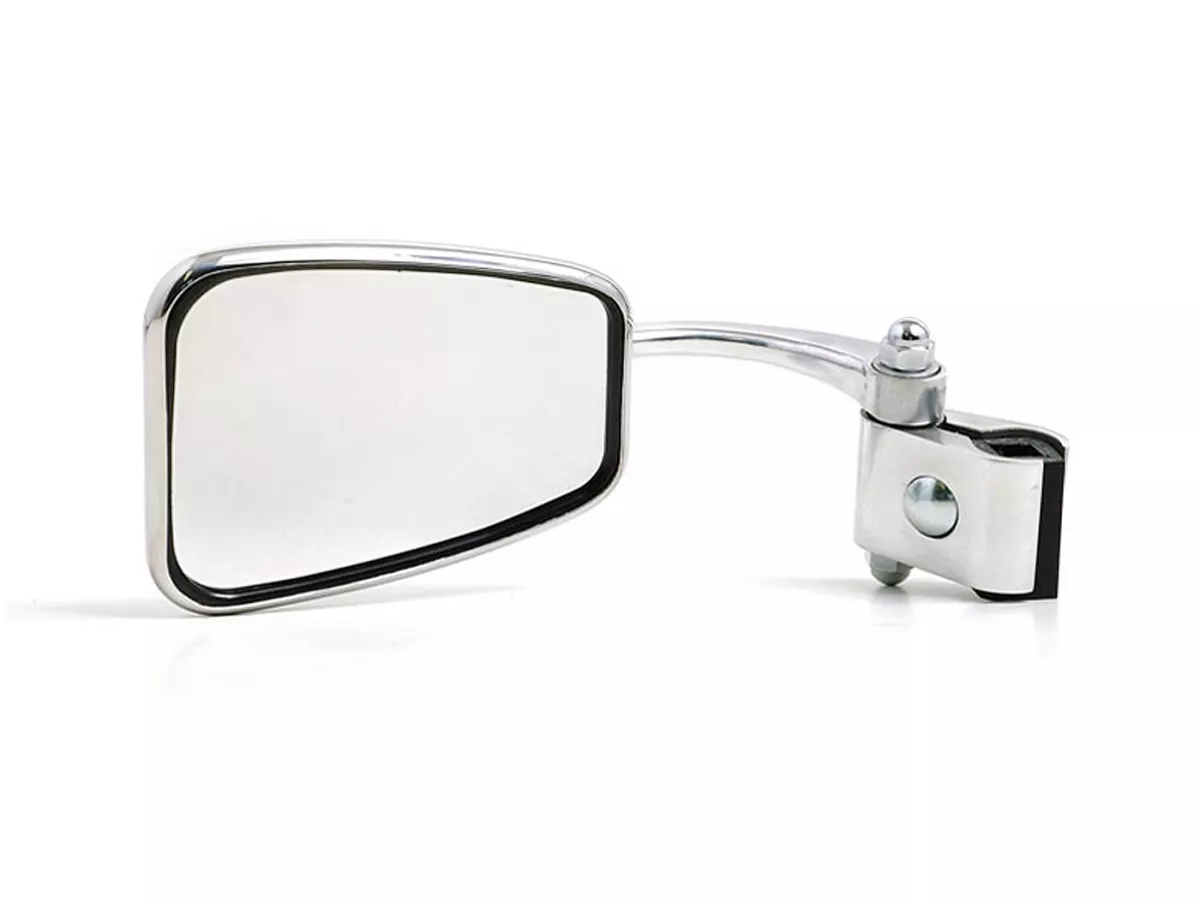 Mirror -STADIUM leg shield clamp mirror - Vespa/Lambretta classic - stainless steel/aluminium, rectangular - left