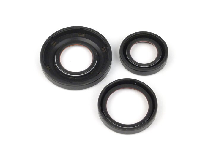 Oil seal set engine -MALOSSI PTFE/FKM, 19mm cone- Vespa V50, V90, SS50, SS90, PV125, ET3, PK S