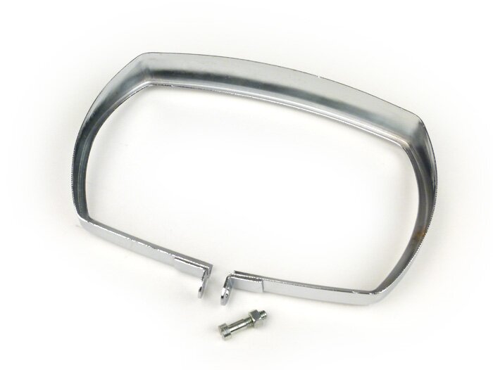 Anillo embellecedor de faro -SIEM, rectangular- Vespa V50 Special - cromado