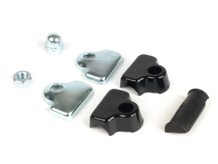 Mounting set for clip-on mirror -BUMM- black plastic