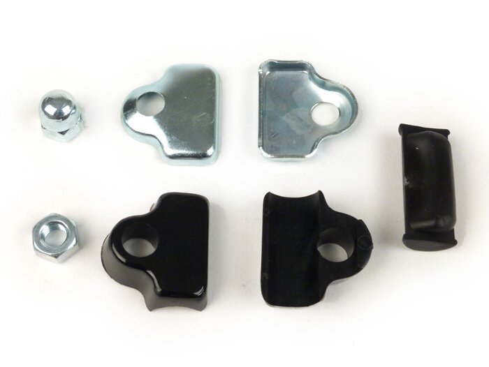 Mounting set for clip-on mirror -BUMM- black plastic