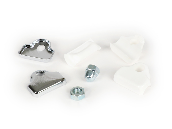 Mountig kit for clip-on mirror -BUMM- white plastic