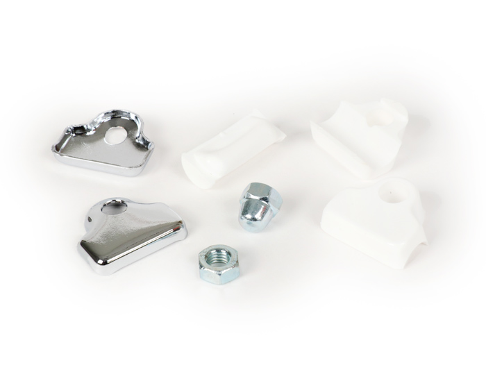 Mountig kit for clip-on mirror -BUMM- white plastic