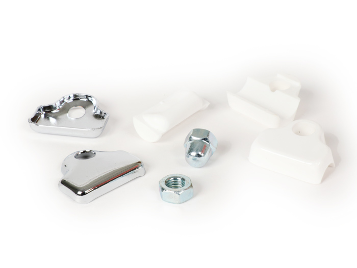 Mountig kit for clip-on mirror -BUMM- white plastic