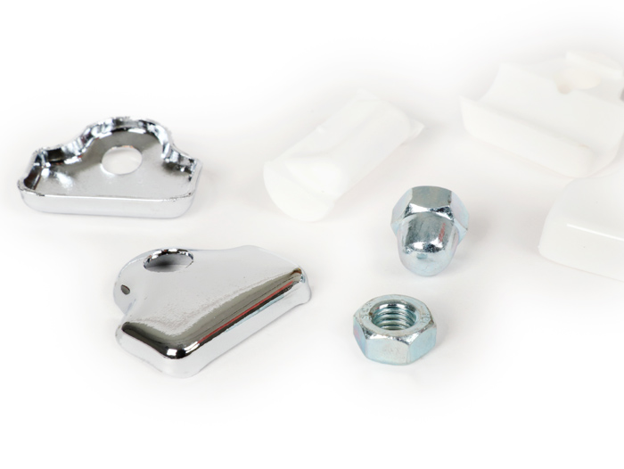 Mountig kit for clip-on mirror -BUMM- white plastic