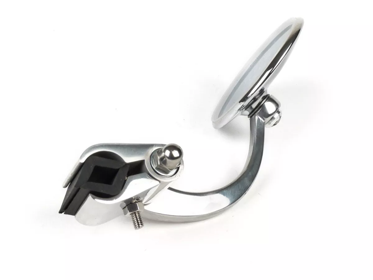 Mirror -STADIUM leg shield clamp mirror - Vespa/Lambretta classic - stainless steel/aluminium, round - right