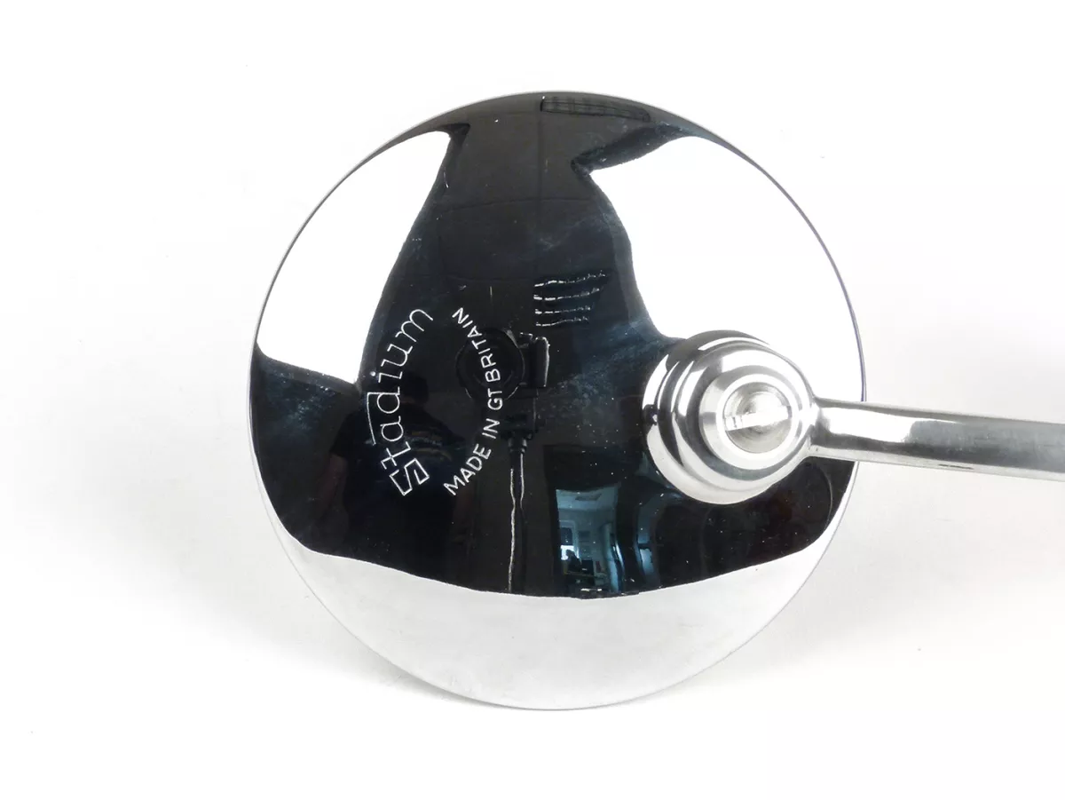 Mirror -STADIUM leg shield clamp mirror - Vespa/Lambretta classic - stainless steel/aluminium, round - right