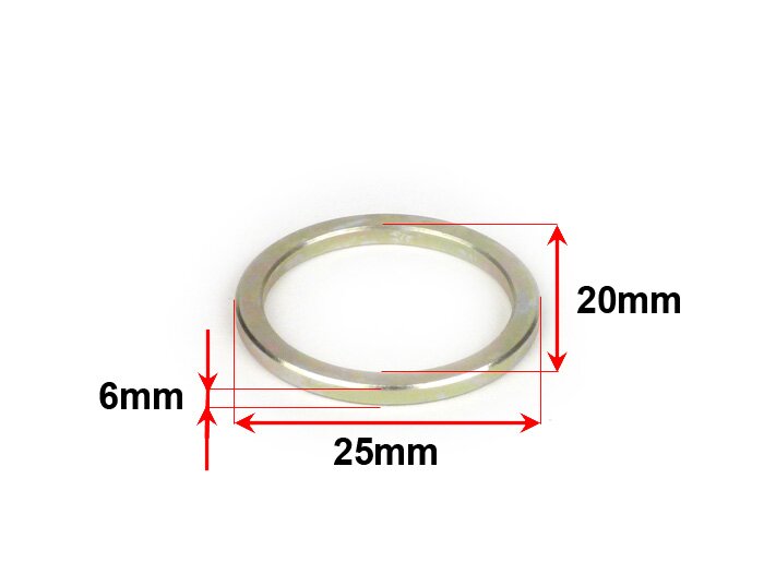Cincin pengatur jarak yang digunakan sebagai variator throttle -SUPERTEC Øi = 20mm, Øa = 25mm- Piaggio 50cc 2-tak, Piaggio 50cc 4-tak, GY6 50cc 4-tak (139QMA, 139QMB), Peugeot 50cc, Kymco 50cc - 20x25x6mm